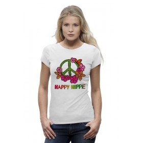 Женская футболка Premium с принтом Хиппи в Тюмени,  |  | 