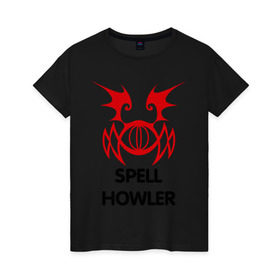Женская футболка хлопок с принтом Dark Elf Mage - Spell Howler в Тюмени, 100% хлопок | прямой крой, круглый вырез горловины, длина до линии бедер, слегка спущенное плечо | elf | human fighter | lineage | spell howler | игры | хьюмен | хьюмэн