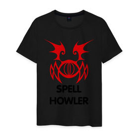 Мужская футболка хлопок с принтом Dark Elf Mage - Spell Howler в Тюмени, 100% хлопок | прямой крой, круглый вырез горловины, длина до линии бедер, слегка спущенное плечо. | elf | human fighter | lineage | spell howler | игры | хьюмен | хьюмэн