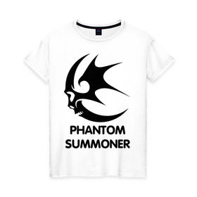 Женская футболка хлопок с принтом Dark Elf Mage - Phantom Summoner в Тюмени, 100% хлопок | прямой крой, круглый вырез горловины, длина до линии бедер, слегка спущенное плечо | elf | lineage | phantom summoner