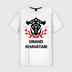 Мужская футболка премиум с принтом Orc Fighter - Grand Khavatari в Тюмени, 92% хлопок, 8% лайкра | приталенный силуэт, круглый вырез ворота, длина до линии бедра, короткий рукав | grand khavatari | lineage