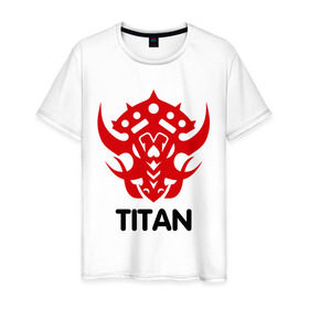 Мужская футболка хлопок с принтом Orc Fighter - Titan в Тюмени, 100% хлопок | прямой крой, круглый вырез горловины, длина до линии бедер, слегка спущенное плечо. | Тематика изображения на принте: line age | lineage | lineage ii | orc | orc fighter | orc fighter   titan | titan | линейка