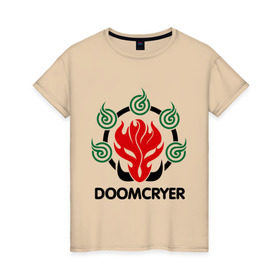 Женская футболка хлопок с принтом Orc Mage - Doomcryer в Тюмени, 100% хлопок | прямой крой, круглый вырез горловины, длина до линии бедер, слегка спущенное плечо | doomcryer | lineage | orc mage
