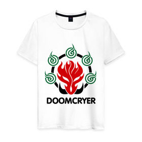 Мужская футболка хлопок с принтом Orc Mage - Doomcryer в Тюмени, 100% хлопок | прямой крой, круглый вырез горловины, длина до линии бедер, слегка спущенное плечо. | Тематика изображения на принте: doomcryer | lineage | orc mage