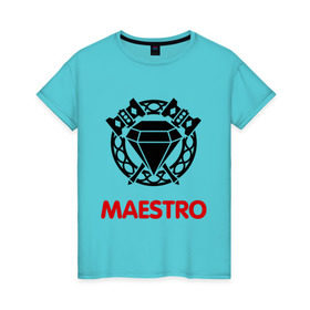 Женская футболка хлопок с принтом Dwarf Fighter - Maestro в Тюмени, 100% хлопок | прямой крой, круглый вырез горловины, длина до линии бедер, слегка спущенное плечо | line age | lineage | линейка | маэстро