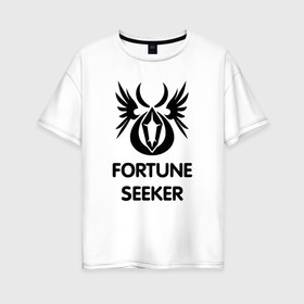 Женская футболка хлопок Oversize с принтом Dwarf Fighter - Fortune Seeker в Тюмени, 100% хлопок | свободный крой, круглый ворот, спущенный рукав, длина до линии бедер
 | Тематика изображения на принте: line age | lineage | компьютерные | линейка