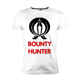 Мужская футболка премиум с принтом Dwarf Fighter - Bounty Hunter в Тюмени, 92% хлопок, 8% лайкра | приталенный силуэт, круглый вырез ворота, длина до линии бедра, короткий рукав | line age | lineage | компьютерные | линейка | охотник