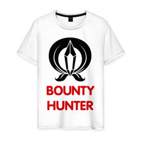 Мужская футболка хлопок с принтом Dwarf Fighter - Bounty Hunter в Тюмени, 100% хлопок | прямой крой, круглый вырез горловины, длина до линии бедер, слегка спущенное плечо. | line age | lineage | компьютерные | линейка | охотник