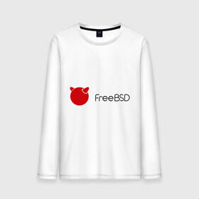Мужской лонгслив хлопок с принтом Free BSD в Тюмени, 100% хлопок |  | freebsd | linux | линукс | люникс