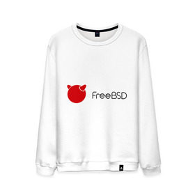 Мужской свитшот хлопок с принтом Free BSD в Тюмени, 100% хлопок |  | freebsd | linux | линукс | люникс