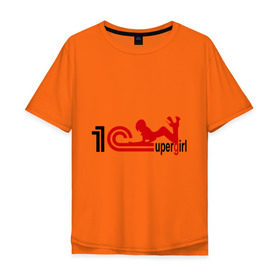 Мужская футболка хлопок Oversize с принтом 1C SuperGirl (4) в Тюмени, 100% хлопок | свободный крой, круглый ворот, “спинка” длиннее передней части | 1с | бухгалтерия | бухгалтерский учет | девушка | программа | программное обеспечение | супер | фигура