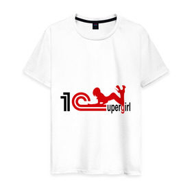 Мужская футболка хлопок с принтом 1C SuperGirl (4) в Тюмени, 100% хлопок | прямой крой, круглый вырез горловины, длина до линии бедер, слегка спущенное плечо. | 1с | бухгалтерия | бухгалтерский учет | девушка | программа | программное обеспечение | супер | фигура