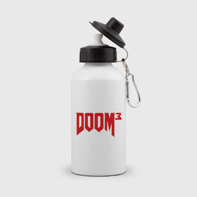 Бутылка спортивная с принтом Doom 3 в Тюмени, металл | емкость — 500 мл, в комплекте две пластиковые крышки и карабин для крепления | doom3 | дум | компьютерная