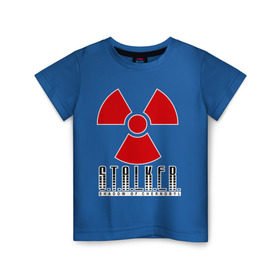 Детская футболка хлопок с принтом Stalker в Тюмени, 100% хлопок | круглый вырез горловины, полуприлегающий силуэт, длина до линии бедер | shooter | stalker | постапокалиптические | припять | радиация | сталкер | чернобыль | шутер