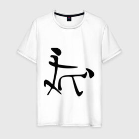 Мужская футболка хлопок с принтом Иероглиф раком в Тюмени, 100% хлопок | прямой крой, круглый вырез горловины, длина до линии бедер, слегка спущенное плечо. | доги стайл | иероглиф
