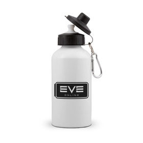 Бутылка спортивная с принтом EVE online в Тюмени, металл | емкость — 500 мл, в комплекте две пластиковые крышки и карабин для крепления | ив | игра | компьютерная