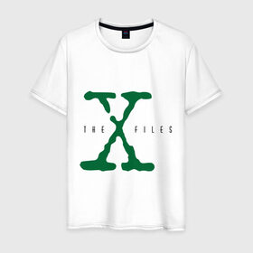 Мужская футболка хлопок с принтом X files в Тюмени, 100% хлопок | прямой крой, круглый вырез горловины, длина до линии бедер, слегка спущенное плечо. | Тематика изображения на принте: x files | секретные материалы