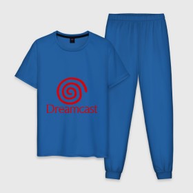 Мужская пижама хлопок с принтом Dreamcast в Тюмени, 100% хлопок | брюки и футболка прямого кроя, без карманов, на брюках мягкая резинка на поясе и по низу штанин
 | dreamcast | sega | видеоигры | приставки | сега