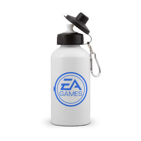 Бутылка спортивная с принтом EA Games в Тюмени, металл | емкость — 500 мл, в комплекте две пластиковые крышки и карабин для крепления | arts | electronic | игра | компьютерная
