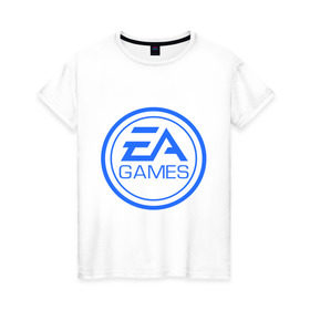 Женская футболка хлопок с принтом EA Games в Тюмени, 100% хлопок | прямой крой, круглый вырез горловины, длина до линии бедер, слегка спущенное плечо | arts | electronic | игра | компьютерная