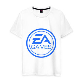 Мужская футболка хлопок с принтом EA Games в Тюмени, 100% хлопок | прямой крой, круглый вырез горловины, длина до линии бедер, слегка спущенное плечо. | arts | electronic | игра | компьютерная