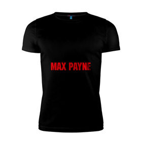Мужская футболка премиум с принтом Max Payne в Тюмени, 92% хлопок, 8% лайкра | приталенный силуэт, круглый вырез ворота, длина до линии бедра, короткий рукав | pain | игра | компьютерная | макс | пейн | пэйн