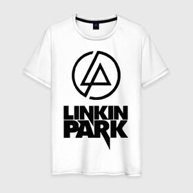 Мужская футболка хлопок с принтом Linkin Park в Тюмени, 100% хлопок | прямой крой, круглый вырез горловины, длина до линии бедер, слегка спущенное плечо. | linkin | linkin park | park | линкин парк