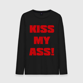 Мужской лонгслив хлопок с принтом Kiss My Ass в Тюмени, 100% хлопок |  | меня | поцелуй
