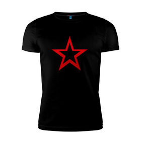 Мужская футболка премиум с принтом Советский парень в Тюмени, 92% хлопок, 8% лайкра | приталенный силуэт, круглый вырез ворота, длина до линии бедра, короткий рукав | звезда | парень | символ | советский | социализм | союз | ссср