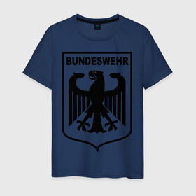 Мужская футболка хлопок с принтом Bundeswehr (2) в Тюмени, 100% хлопок | прямой крой, круглый вырез горловины, длина до линии бедер, слегка спущенное плечо. | bundeswehr | армия | бундесвер