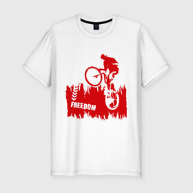 Мужская футболка премиум с принтом Велосипед в Тюмени, 92% хлопок, 8% лайкра | приталенный силуэт, круглый вырез ворота, длина до линии бедра, короткий рукав | streeet | xtream | велик | вело | велосипед | стрит | экстрим