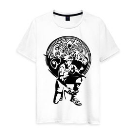 Мужская футболка хлопок с принтом Какаси Копи-Ниндзя в Тюмени, 100% хлопок | прямой крой, круглый вырез горловины, длина до линии бедер, слегка спущенное плечо. | anime | анимэ | анме