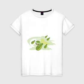 Женская футболка хлопок с принтом Happy tree friend (9) в Тюмени, 100% хлопок | прямой крой, круглый вырез горловины, длина до линии бедер, слегка спущенное плечо | 