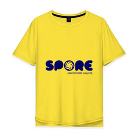 Мужская футболка хлопок Oversize с принтом Spore в Тюмени, 100% хлопок | свободный крой, круглый ворот, “спинка” длиннее передней части | игра | игры | лаборатория существ | спор