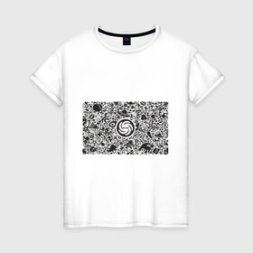 Женская футболка хлопок с принтом SPORE (2) в Тюмени, 100% хлопок | прямой крой, круглый вырез горловины, длина до линии бедер, слегка спущенное плечо | игры | лаборатория существ | спор