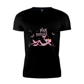 Мужская футболка премиум с принтом Pink panther в Тюмени, 92% хлопок, 8% лайкра | приталенный силуэт, круглый вырез ворота, длина до линии бедра, короткий рукав | Тематика изображения на принте: pink panther | розовая пантера