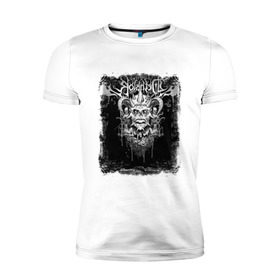 Мужская футболка премиум с принтом Dethklok (1) в Тюмени, 92% хлопок, 8% лайкра | приталенный силуэт, круглый вырез ворота, длина до линии бедра, короткий рукав | heavy metal | metal | rock | trash metal | квартет | метал | рок | рок группа | рок группы | трэш метал | хеви метал