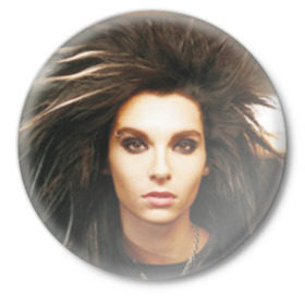 Значок с принтом Tokio Hotel в Тюмени,  металл | круглая форма, металлическая застежка в виде булавки | Тематика изображения на принте: tokio hotel
