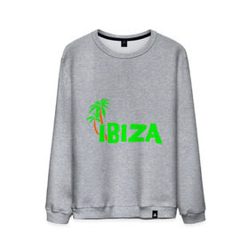 Мужской свитшот хлопок с принтом Ibiza в Тюмени, 100% хлопок |  | ibiza | ибица | пальмы | фестиваль