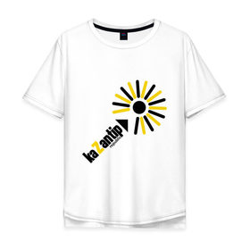 Мужская футболка хлопок Oversize с принтом kaZantip (1) в Тюмени, 100% хлопок | свободный крой, круглый ворот, “спинка” длиннее передней части | Тематика изображения на принте: kazan | kazantip | казан | казантип | фестиваль