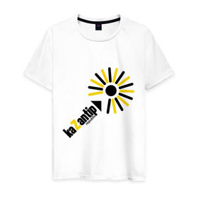Мужская футболка хлопок с принтом kaZantip (1) в Тюмени, 100% хлопок | прямой крой, круглый вырез горловины, длина до линии бедер, слегка спущенное плечо. | Тематика изображения на принте: kazan | kazantip | казан | казантип | фестиваль