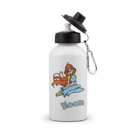 Бутылка спортивная с принтом WinX bloom в Тюмени, металл | емкость — 500 мл, в комплекте две пластиковые крышки и карабин для крепления | Тематика изображения на принте: bloom | winx | винкс