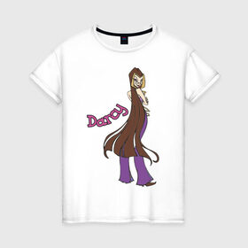 Женская футболка хлопок с принтом WinX darcy в Тюмени, 100% хлопок | прямой крой, круглый вырез горловины, длина до линии бедер, слегка спущенное плечо | darcy | winx | винкс