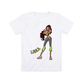 Детская футболка хлопок с принтом winX layla в Тюмени, 100% хлопок | круглый вырез горловины, полуприлегающий силуэт, длина до линии бедер | winx | девочкам