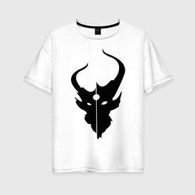 Женская футболка хлопок Oversize с принтом Demon Hunter Band в Тюмени, 100% хлопок | свободный крой, круглый ворот, спущенный рукав, длина до линии бедер
 | demon hunter | metal | rock | логотип | метал | музыка | рок | рок группа | рок группы