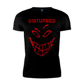 Мужская футболка премиум с принтом Disturbed в Тюмени, 92% хлопок, 8% лайкра | приталенный силуэт, круглый вырез ворота, длина до линии бедра, короткий рукав | Тематика изображения на принте: disturbed