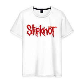 Мужская футболка хлопок с принтом Slipknot (1) в Тюмени, 100% хлопок | прямой крой, круглый вырез горловины, длина до линии бедер, слегка спущенное плечо. | Тематика изображения на принте: metall | punk | rock | slipknot | метал | металл | нью метал | панк | панк рок | рок