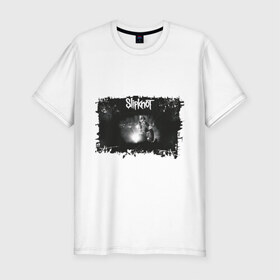 Мужская футболка премиум с принтом Slipknot (2) в Тюмени, 92% хлопок, 8% лайкра | приталенный силуэт, круглый вырез ворота, длина до линии бедра, короткий рукав | metal | rock | slipknot | метал | рок | слипкнот | слипнот