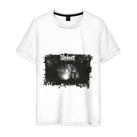 Мужская футболка хлопок с принтом Slipknot (2) в Тюмени, 100% хлопок | прямой крой, круглый вырез горловины, длина до линии бедер, слегка спущенное плечо. | metal | rock | slipknot | метал | рок | слипкнот | слипнот