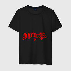 Мужская футболка хлопок с принтом Alice Cooper (2) в Тюмени, 100% хлопок | прямой крой, круглый вырез горловины, длина до линии бедер, слегка спущенное плечо. | alice cooper | metal | rock | логотип | метал | музыка | музыкант | рок | рок музыка | элис купер